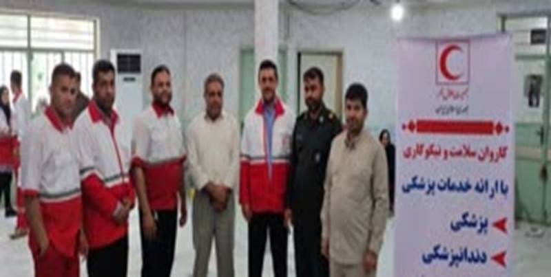 خدمات رسانی کاروان جهادی پزشکی هلال‌احمر استان کرمان در فاریاب